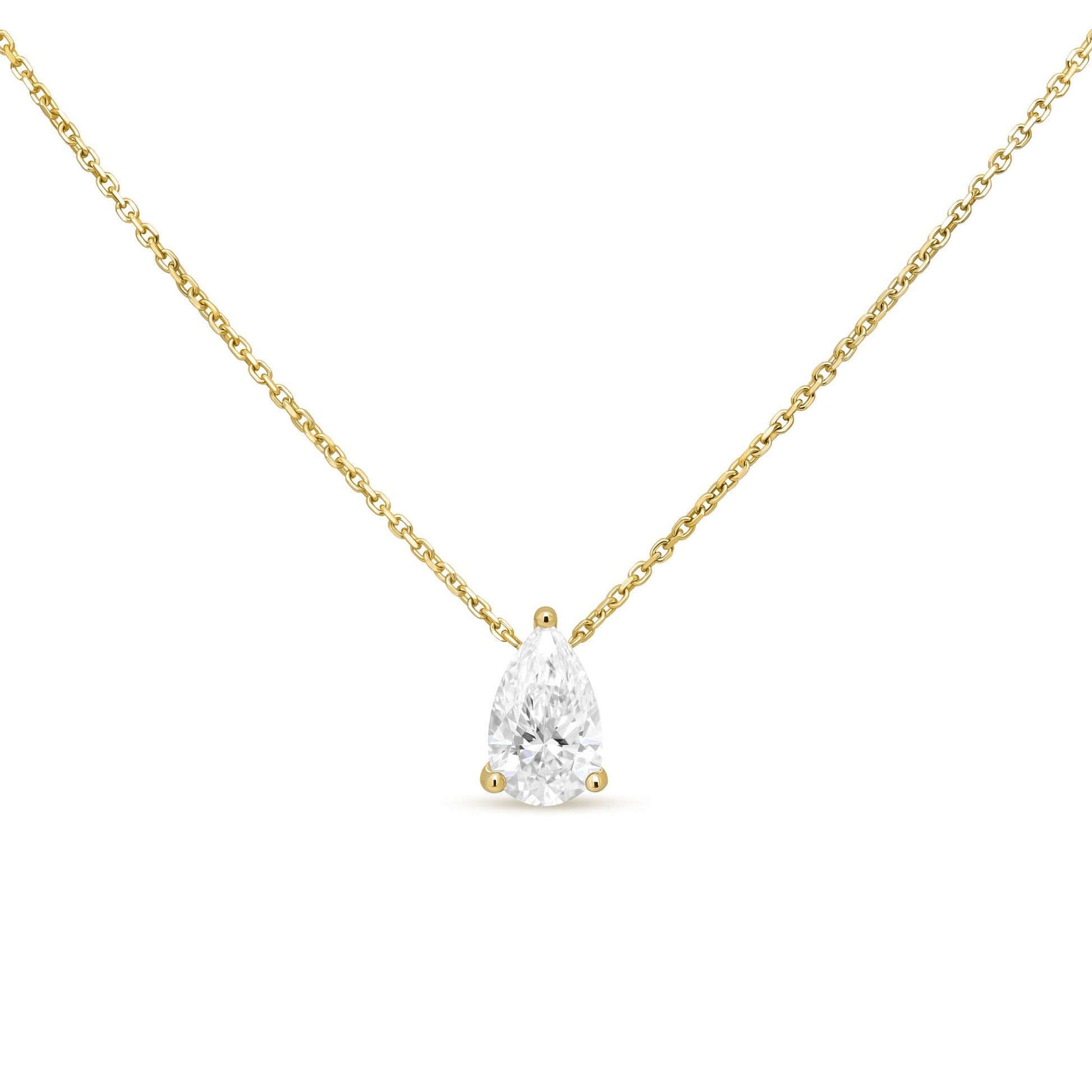 Solitaire- 1.0 CT Oval Lab Grown Diamond Necklace