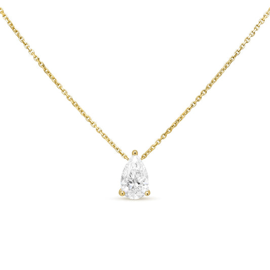 Solitaire- 1.0 CT Oval Lab Grown Diamond Necklace