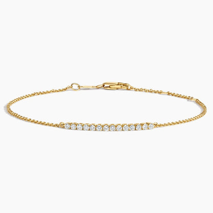 Pave- 0.25 CT Round Moissanite Bracelet