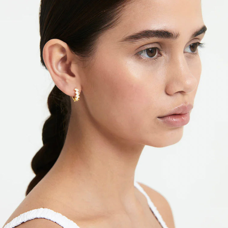 0.45 TCW Baguette Lab-Grown Diamond Gold Hoop Earrings