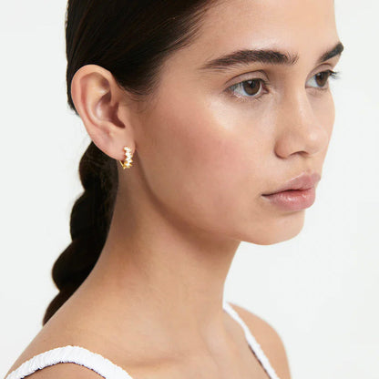 0.45 TCW Baguette Lab-Grown Diamond Gold Hoop Earrings 8