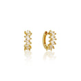 Load image into Gallery viewer, 0.45 TCW Baguette Lab-Grown Diamond Gold Hoop Earrings
