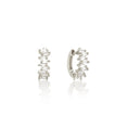 Load image into Gallery viewer, Elegant 0.2 TCW Baguette Lab-Grown Diamond Hoop Earrings
