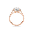 Load image into Gallery viewer, 2 ct Pear F- VS1 Diamond Halo & Pave Moissanite Engagement Ring
