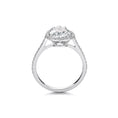 Load image into Gallery viewer, 2 ct Pear F- VS1 Diamond Halo & Pave Moissanite Engagement Ring
