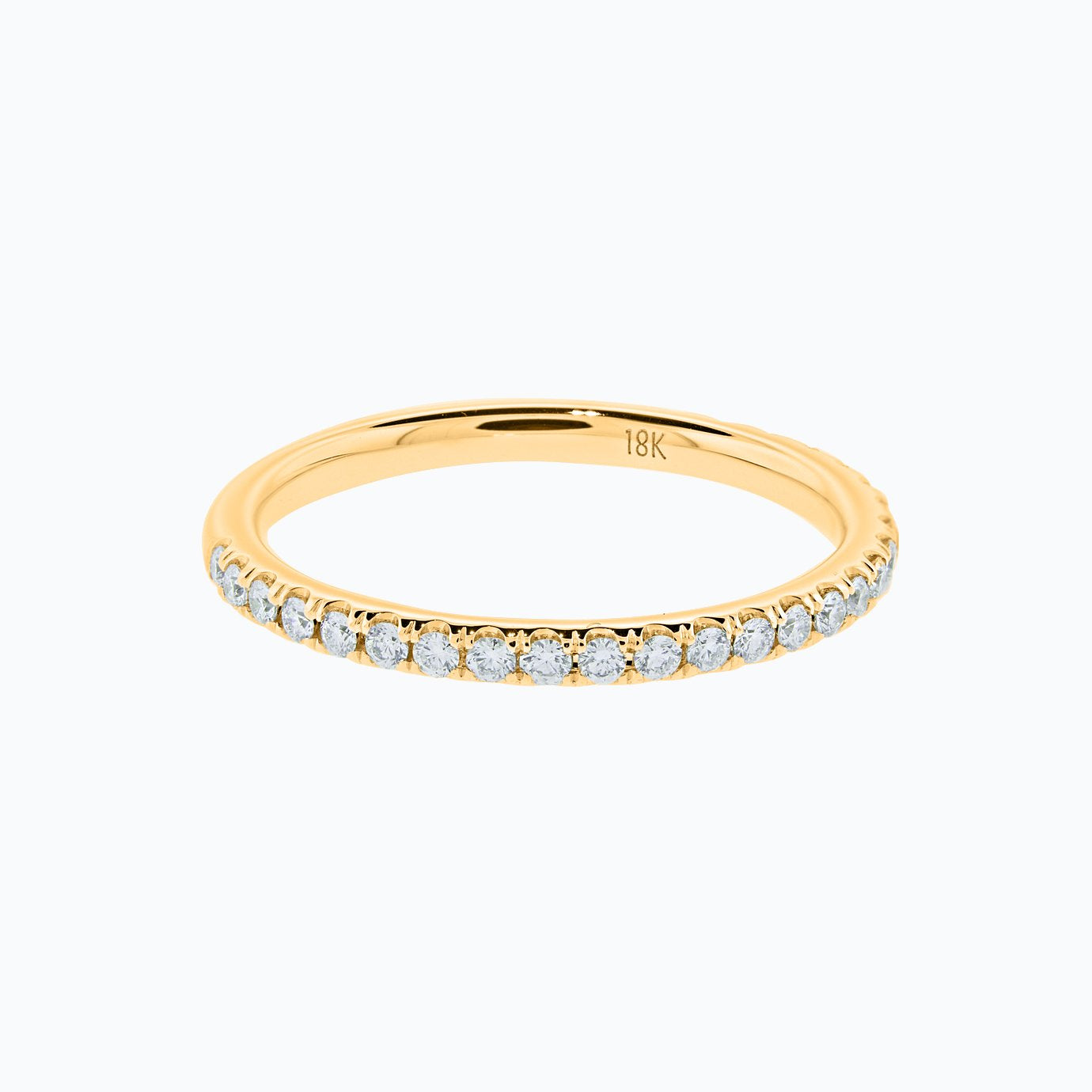 Elegant 0.32 TCW Round Lab-Grown Diamond Half Eternity Band