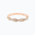 Load image into Gallery viewer, 0.30 TCW Round Lab-Grown Diamond Twisted Pave Bridal Wedding Band
