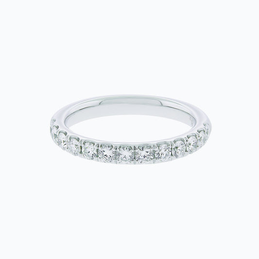 Radiant 0.73 Carat Round Lab-Grown Diamond Half Eternity Band