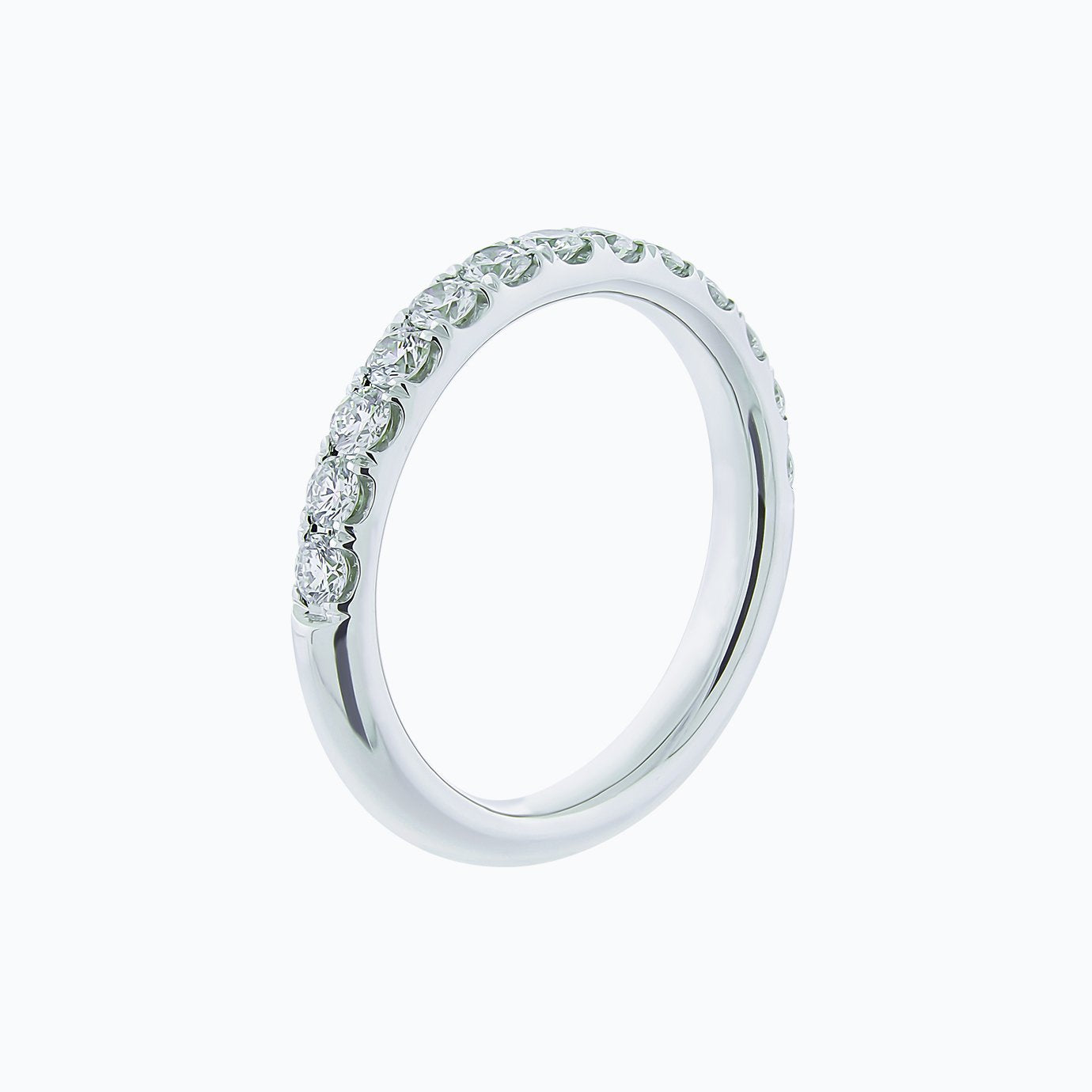 Radiant 0.73 Carat Round Lab-Grown Diamond Half Eternity Band