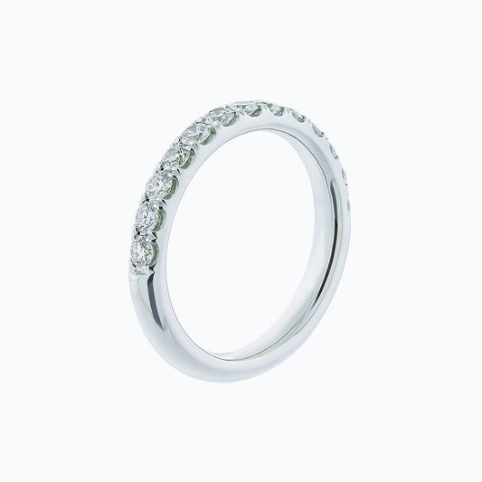 Radiant 0.73 Carat Round Lab-Grown Diamond Half Eternity Band