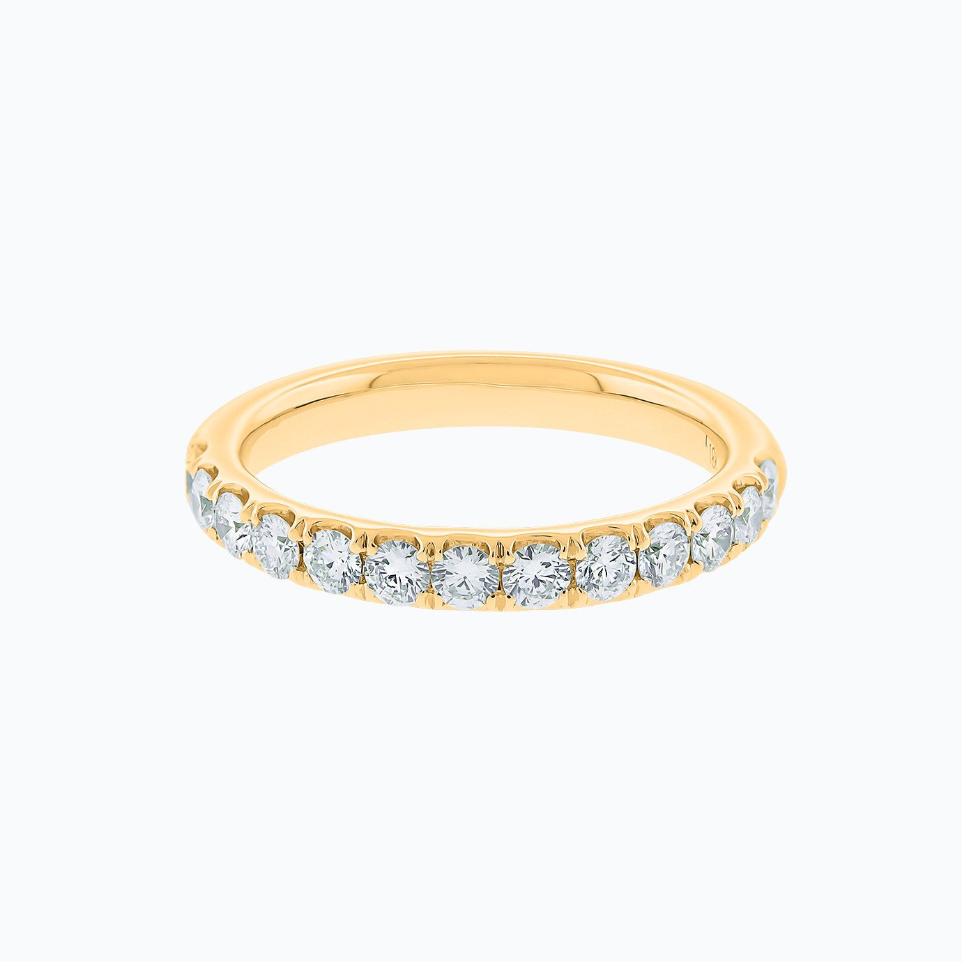 Radiant 0.73 Carat Round Lab-Grown Diamond Half Eternity Band