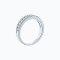 Load image into Gallery viewer, 0.70 TCW Round Lab-Grown Diamond Double Row Half Eternity Wedding Band
