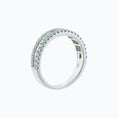 Load image into Gallery viewer, 0.90 TCW Round & Baguette Lab-Grown Diamond Gold Half Eternity Band
