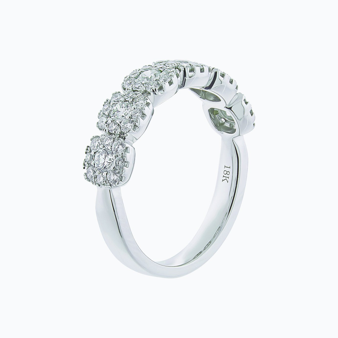0.80 TCW Round Lab-Grown Diamond Halo Wedding Band 3