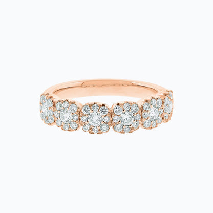 0.80 TCW Round Lab-Grown Diamond Halo Wedding Band 6