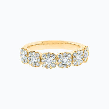 0.80 TCW Round Lab-Grown Diamond Halo Wedding Band 4