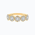 Load image into Gallery viewer, 0.93 TCW Round Lab Grown Diamond Halo Wedding Band
