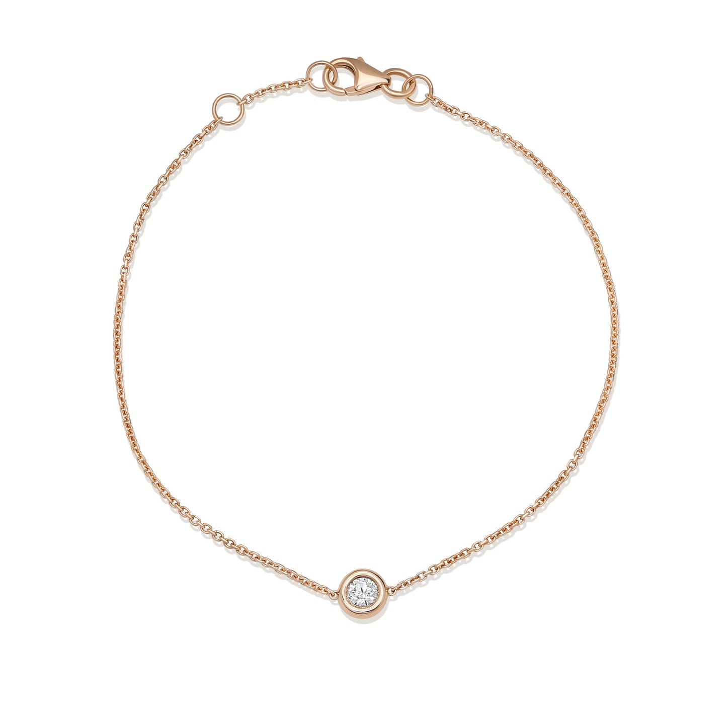 Solitaire Bezel-1.0 CT Oval Lab Grown Diamond Bracelets