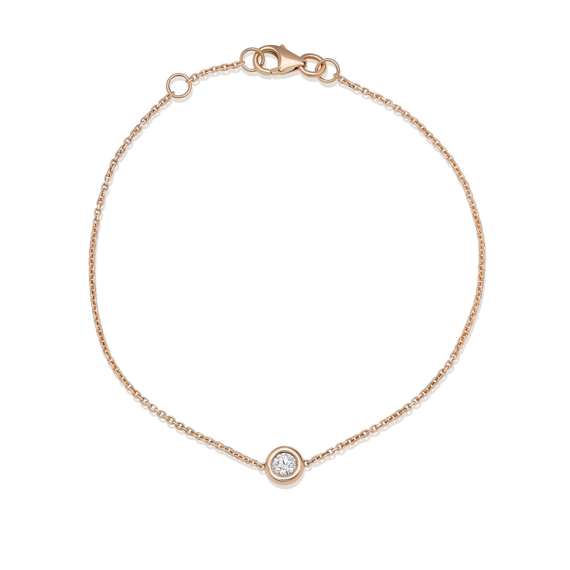 Solitaire Bezel-1.0 CT Oval Lab Grown Diamond Bracelets