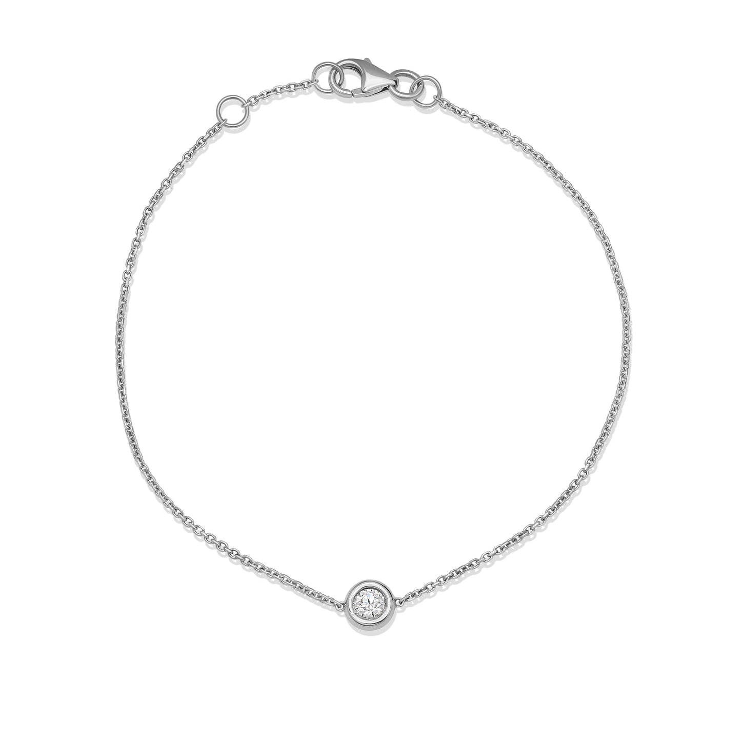 Solitaire Bezel-1.0 CT Oval Lab Grown Diamond Bracelets