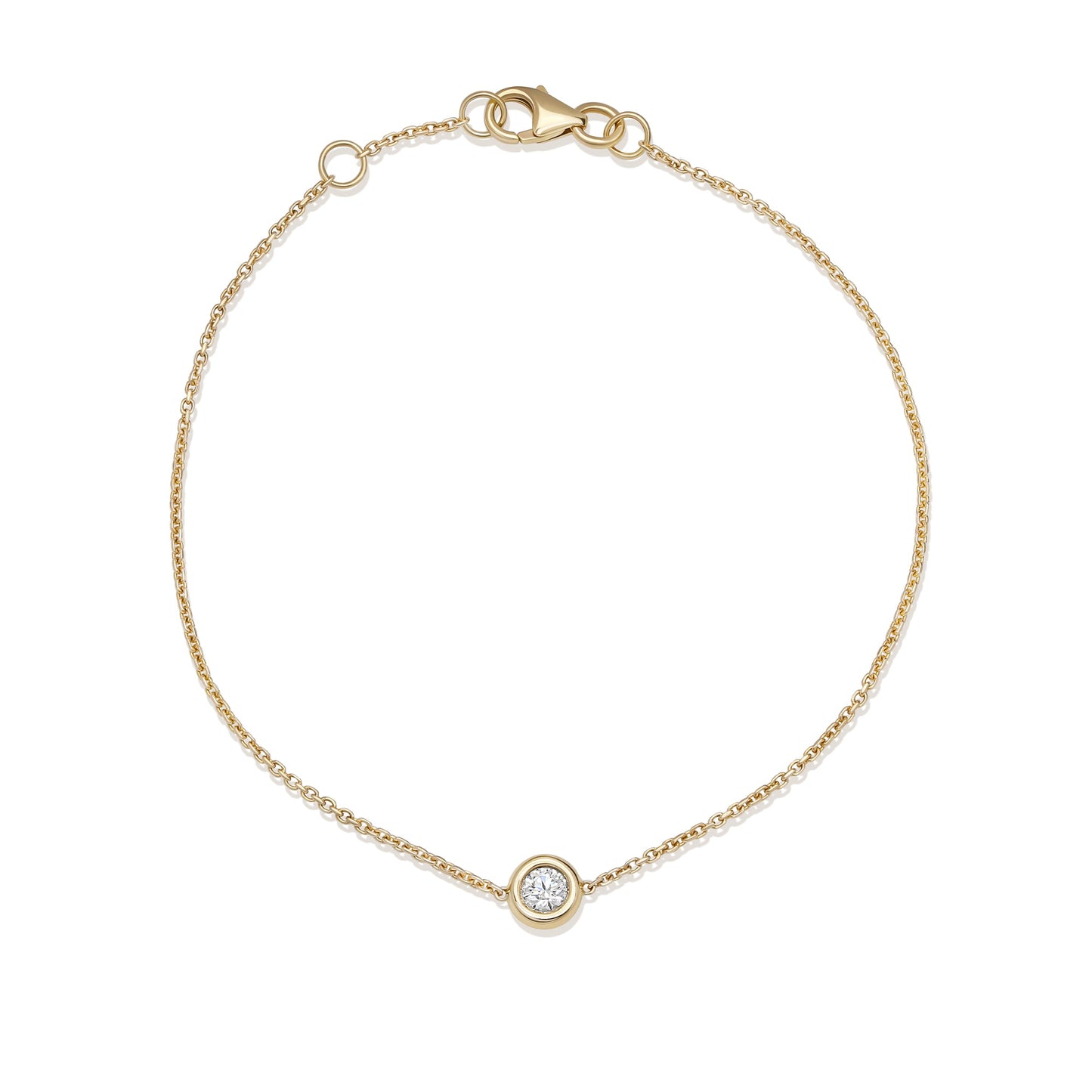 Solitaire Bezel-1.0 CT Oval Lab Grown Diamond Bracelets