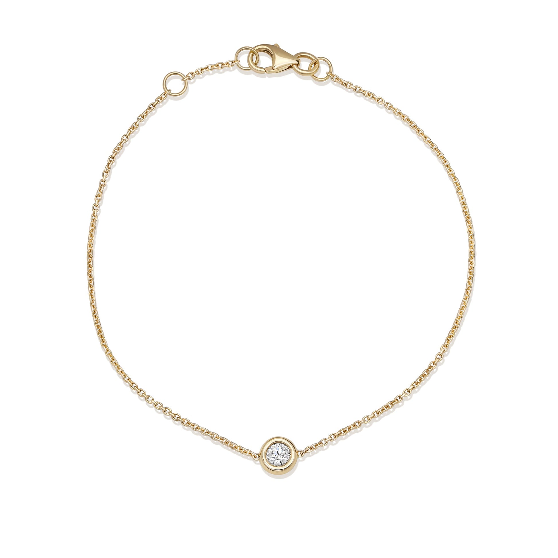Solitaire Bezel-1.0 CT Oval Lab Grown Diamond Bracelets