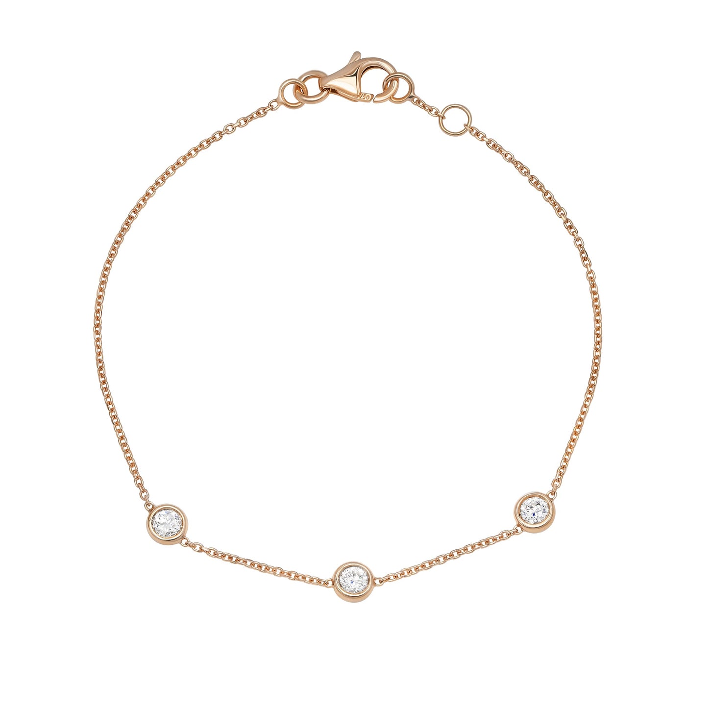 Solitaire Bezel-1.0 CT Oval Lab Grown Diamond Bracelets