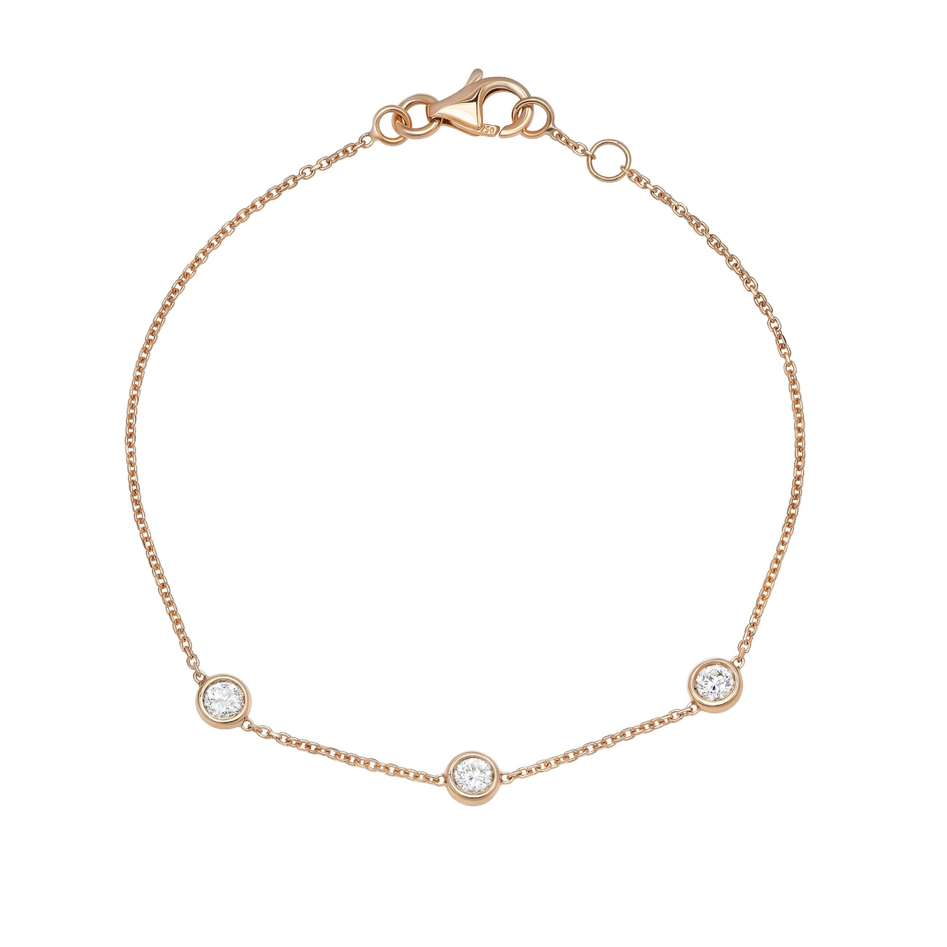 Solitaire Bezel-1.0 CT Oval Lab Grown Diamond Bracelets