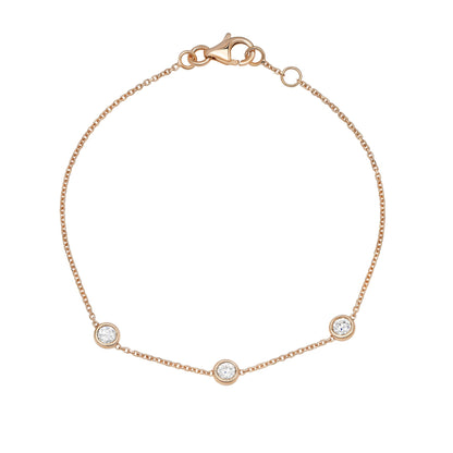 Solitaire Bezel-1.0 CT Oval Lab Grown Diamond Bracelets