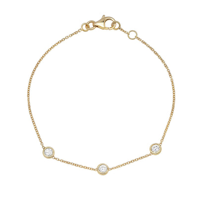 Solitaire Bezel-1.0 CT Oval Lab Grown Diamond Bracelets