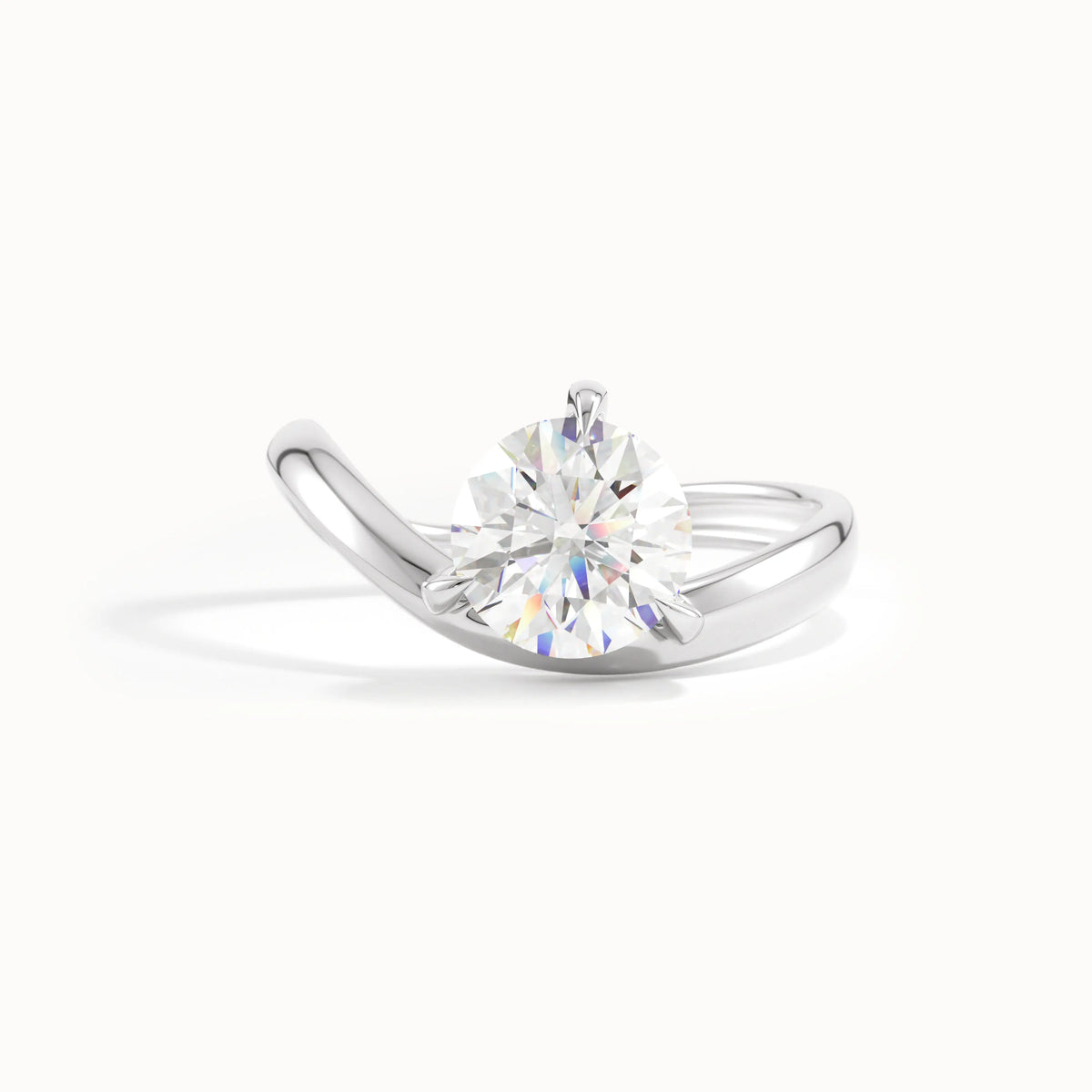 Solitaire Cathedral- 1.8 CT Cushion Lab Grown Diamond Wedding Band