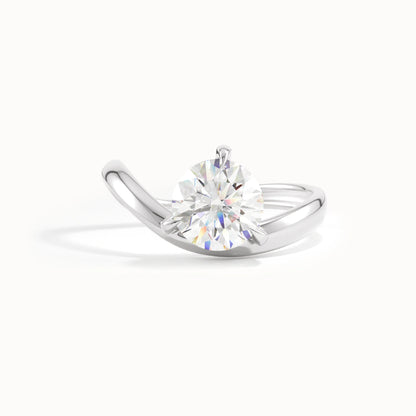 Solitaire Cathedral- 1.8 CT Cushion Lab Grown Diamond Wedding Band