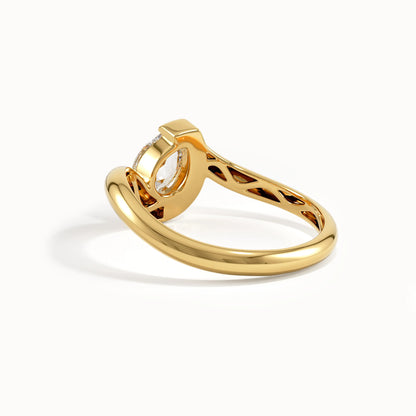 Solitaire Cathedral- 1.8 CT Cushion Lab Grown Diamond Wedding Band