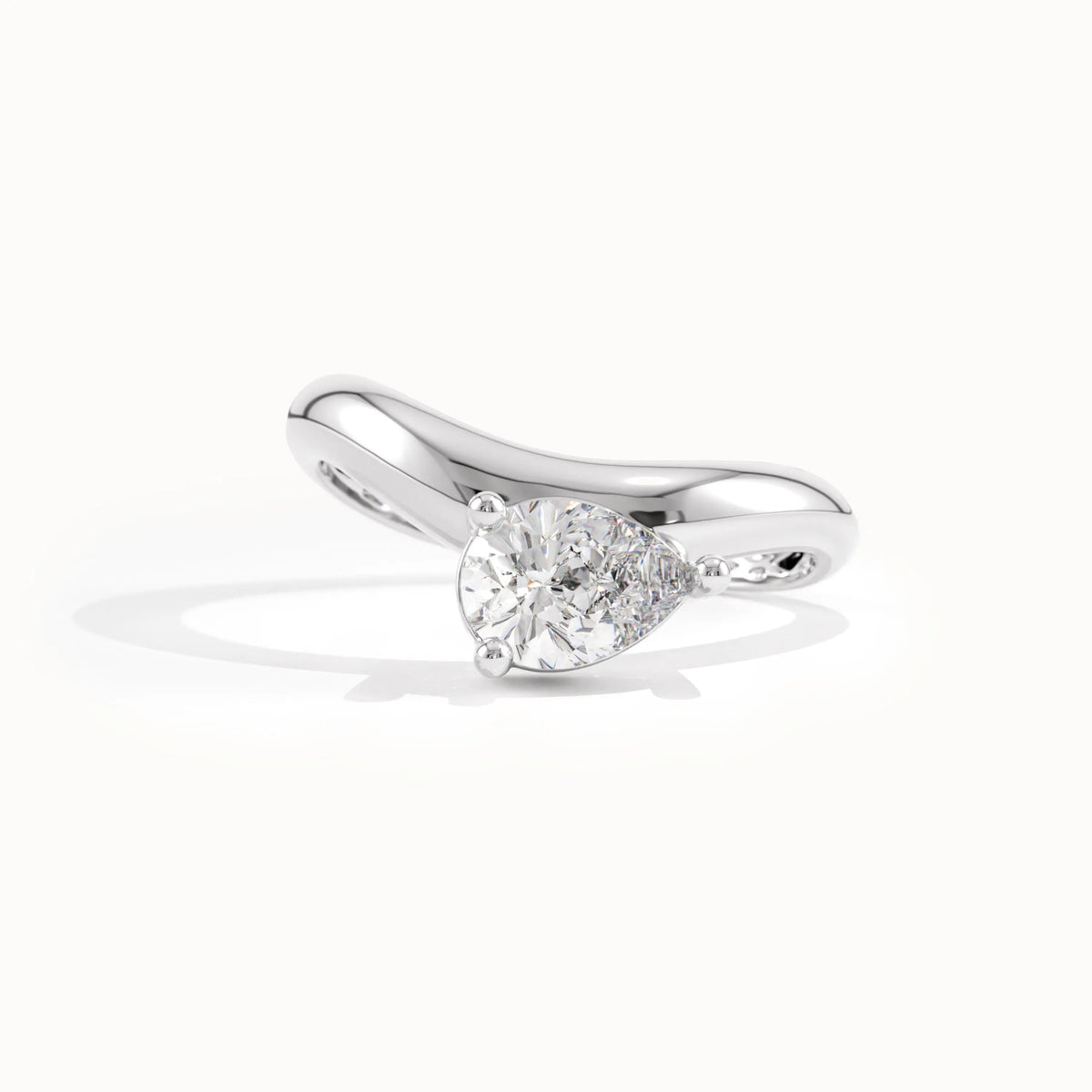 Solitaire Cathedral- 1.8 CT Cushion Lab Grown Diamond Wedding Band