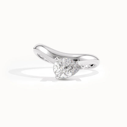 Solitaire Cathedral- 1.8 CT Cushion Lab Grown Diamond Wedding Band