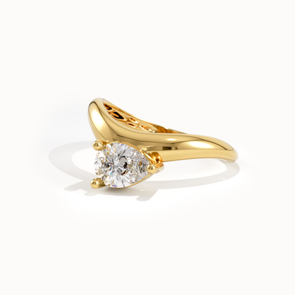 Solitaire Cathedral- 1.8 CT Cushion Lab Grown Diamond Wedding Band
