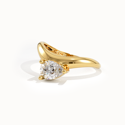 Solitaire Cathedral- 1.8 CT Cushion Lab Grown Diamond Wedding Band
