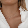 Load image into Gallery viewer, 0.1 TCW Round Lab-Grown Diamond Gold Heart Necklace
