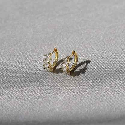 0.45 TCW Baguette Lab-Grown Diamond Gold Hoop Earrings 13