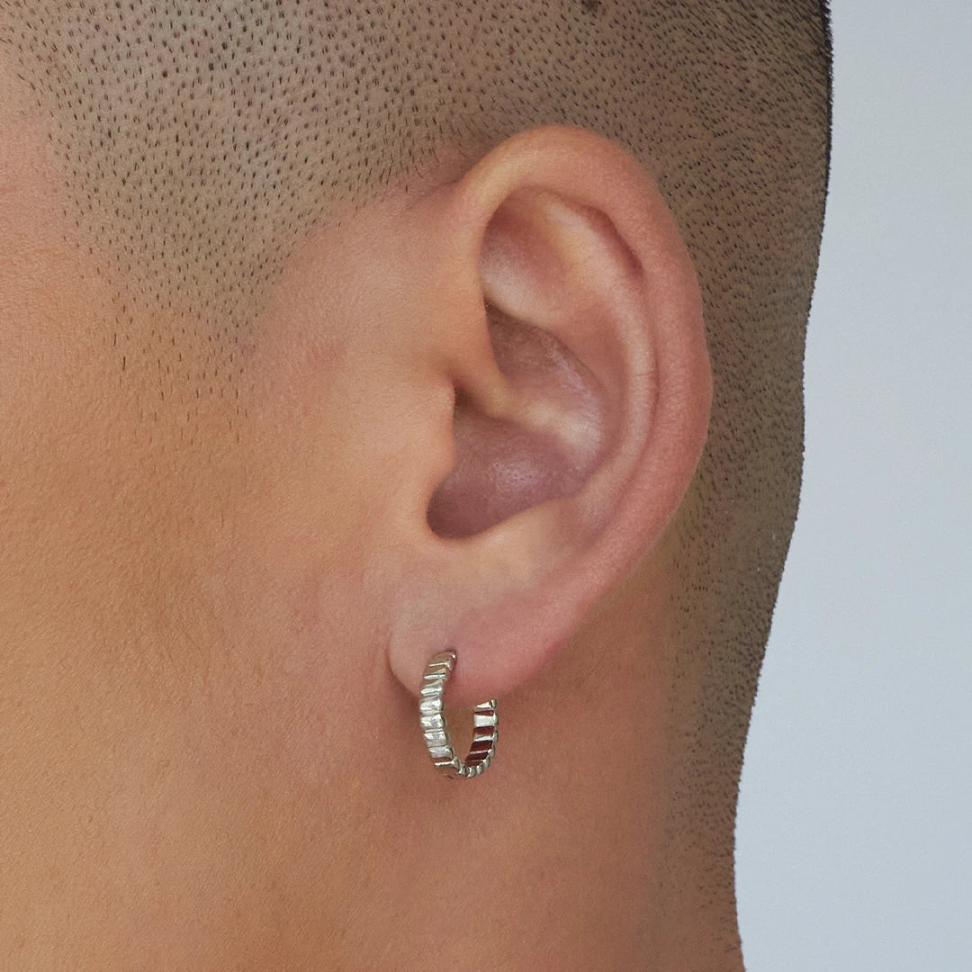 Bold Textured Gold Hoop Earrings for All Genders