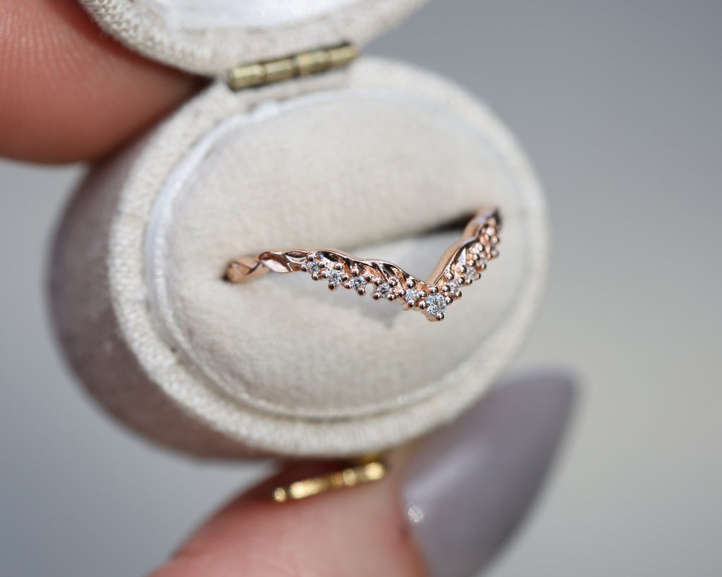 Briar Chevron Leaf Band with 1mm stones 2 1024x1024