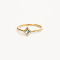 Load image into Gallery viewer, 0.50 CT Blue Topaz Round Lab Made Diamond Engagement Ring
