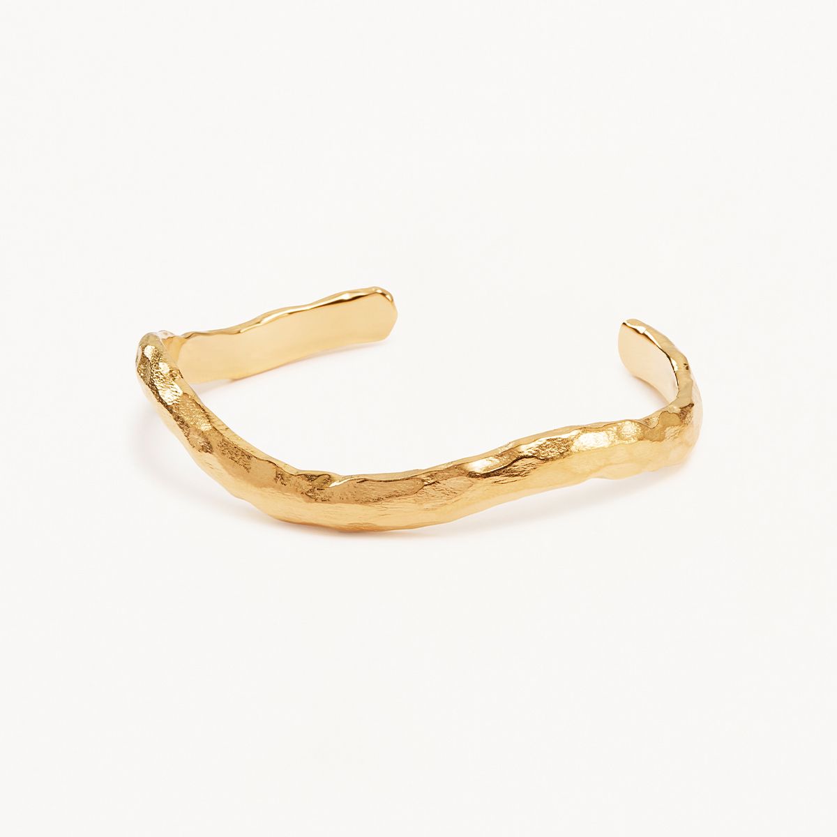 Golden Textured Horizon Cuff Bracelet