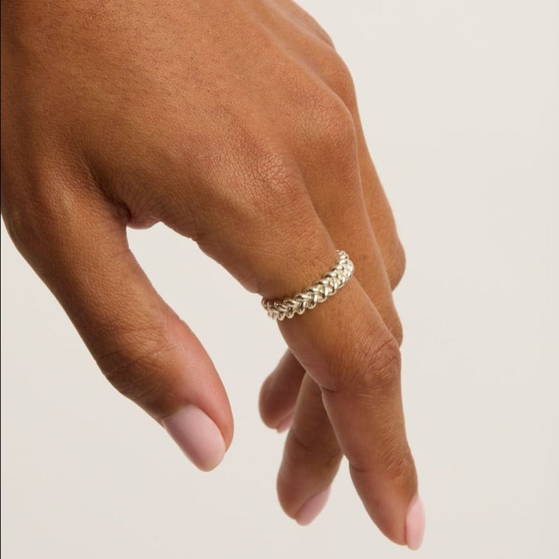 Simple Braided Intertwined Wedding Band 2