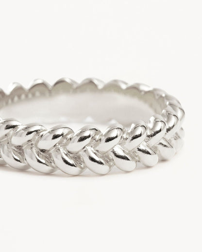 Simple Braided Intertwined Wedding Band 5