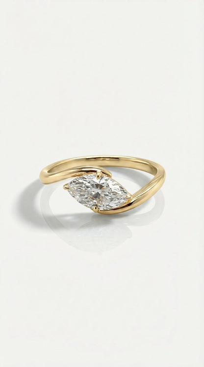 Solitaire Cathedral- 1.8 CT Cushion Lab Grown Diamond Wedding Band