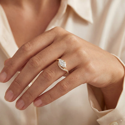 Solitaire Cathedral- 1.8 CT Cushion Lab Grown Diamond Wedding Band
