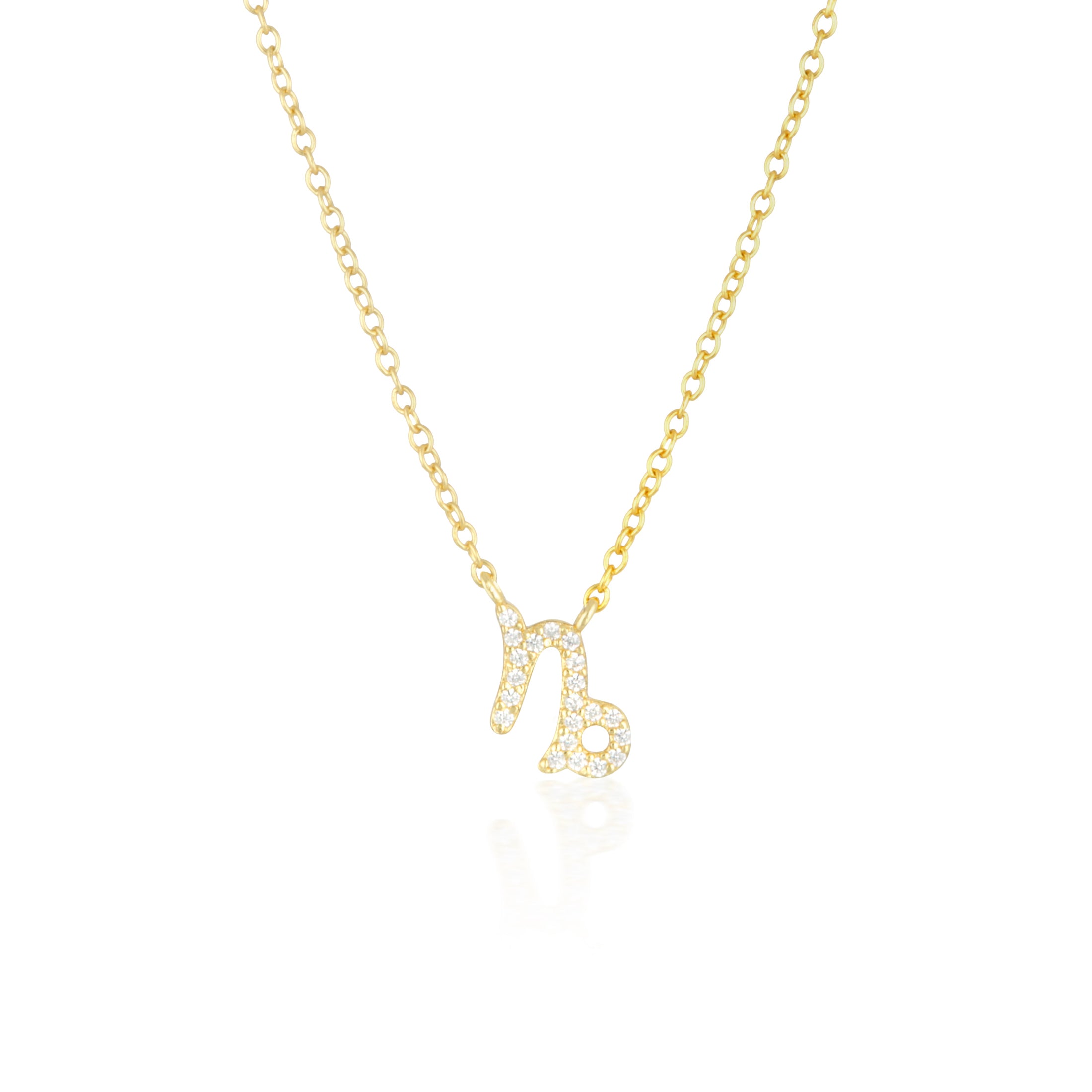 0.20 Carat Round Lab-Grown Diamond Capricorn Zodiac Pendant Necklace