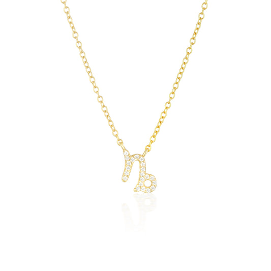 0.20 Carat Round Lab-Grown Diamond Capricorn Zodiac Pendant Necklace