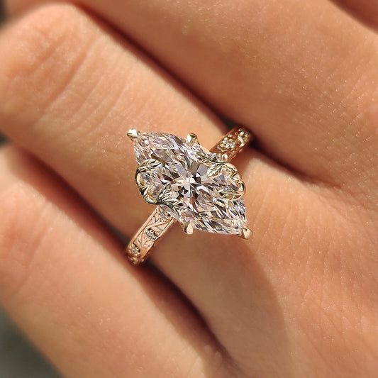 Solitaire Cathedral- 1.8 CT Cushion Lab Grown Diamond Wedding Band